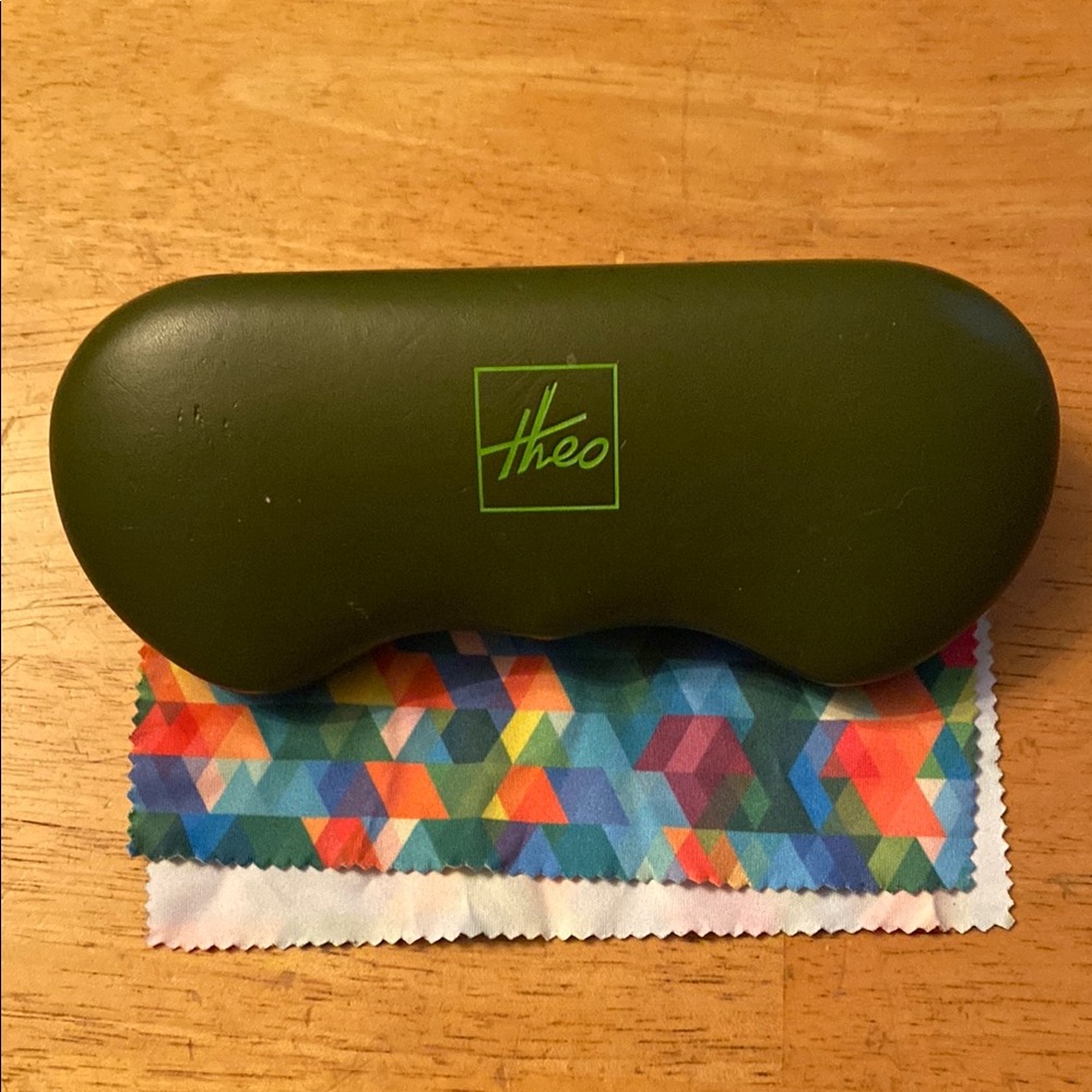 THEO Eyewear BELGIUM Eyeglasses Sunglasses CASE ONLY Clamshell grey blue